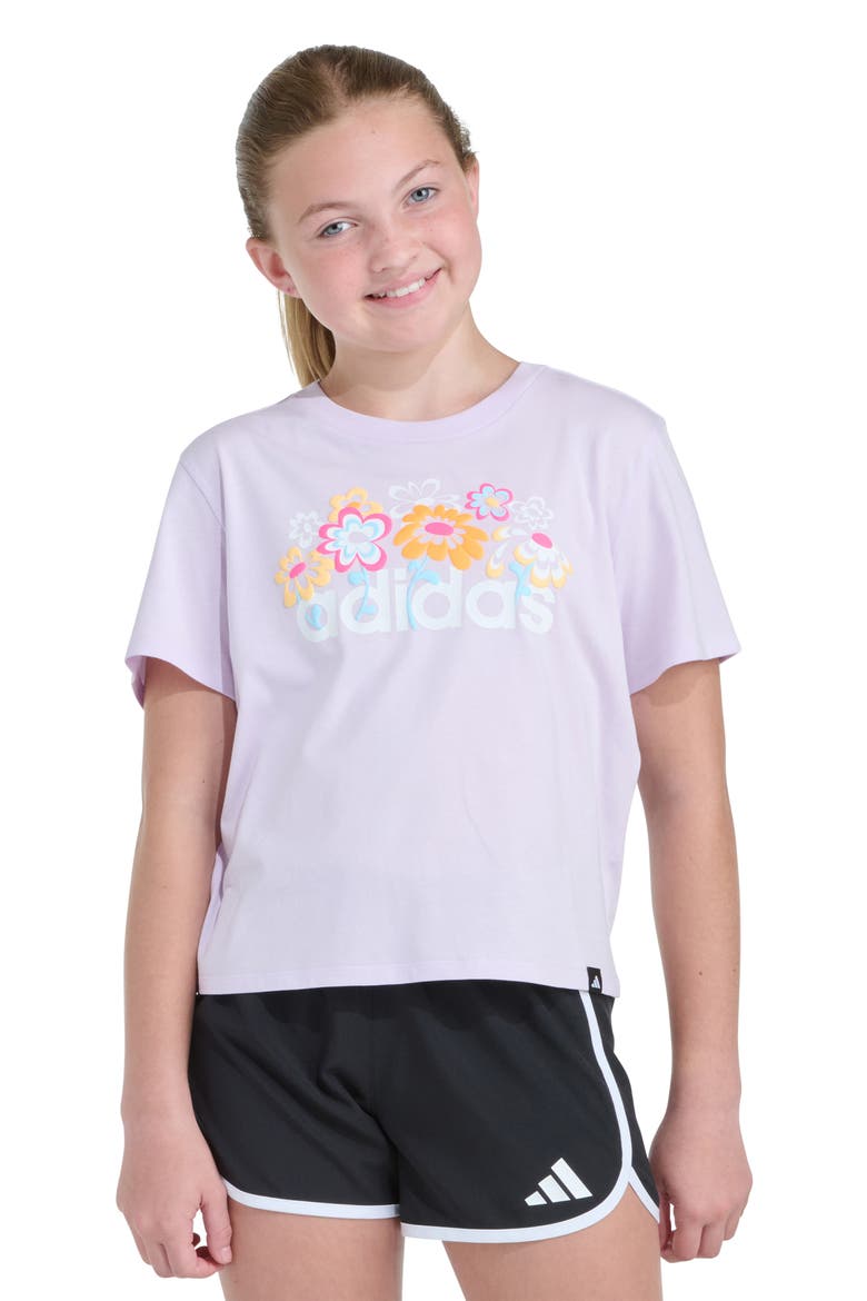 Kids' Badge of Sport Logo Graphic T-Shirt, Main, color, ICE LAVENDER