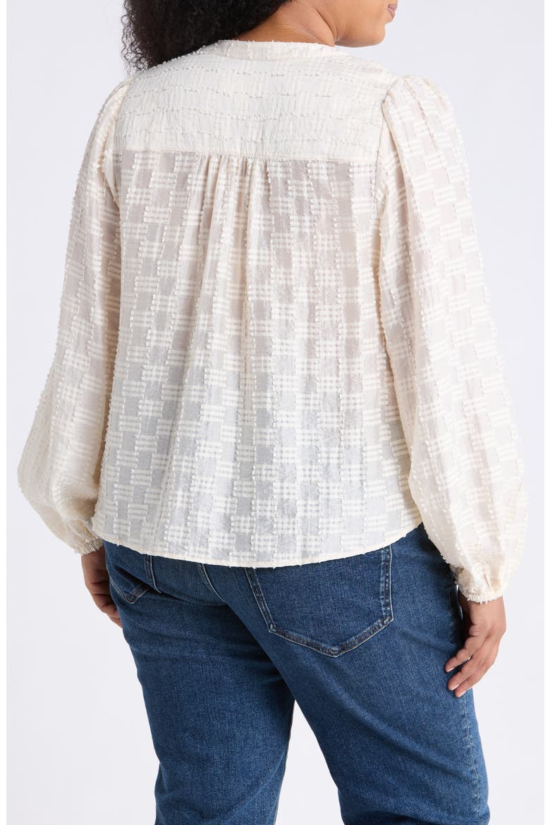 Long Sleeve Button-Up Top, Alternate, color, IVORY ANTIQUE