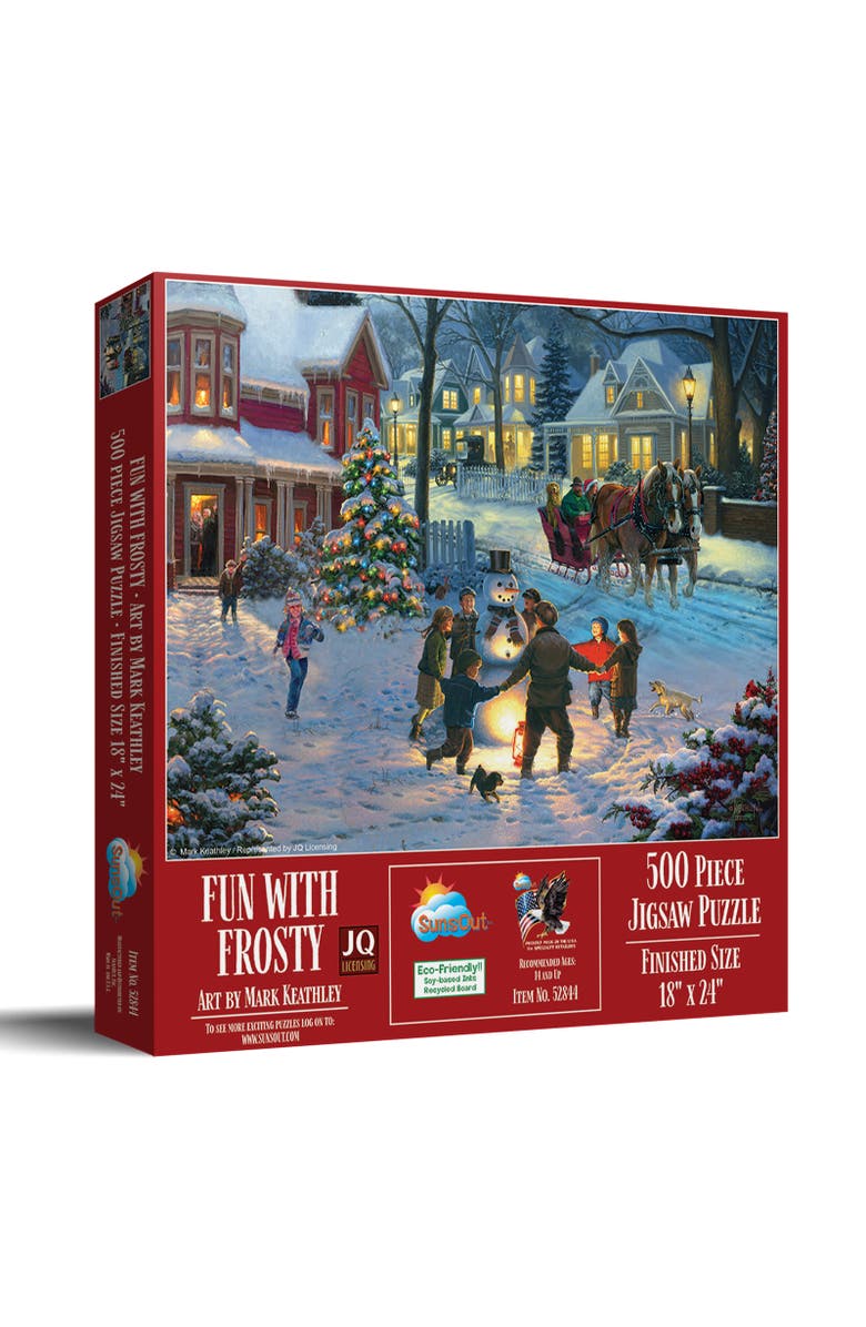 Sunsout Fun with Frosty 500 piece Jigsaw Puzzle for Adults, Main, color, Multicolor