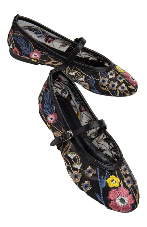 Fauna Mesh Mary Jane Flats