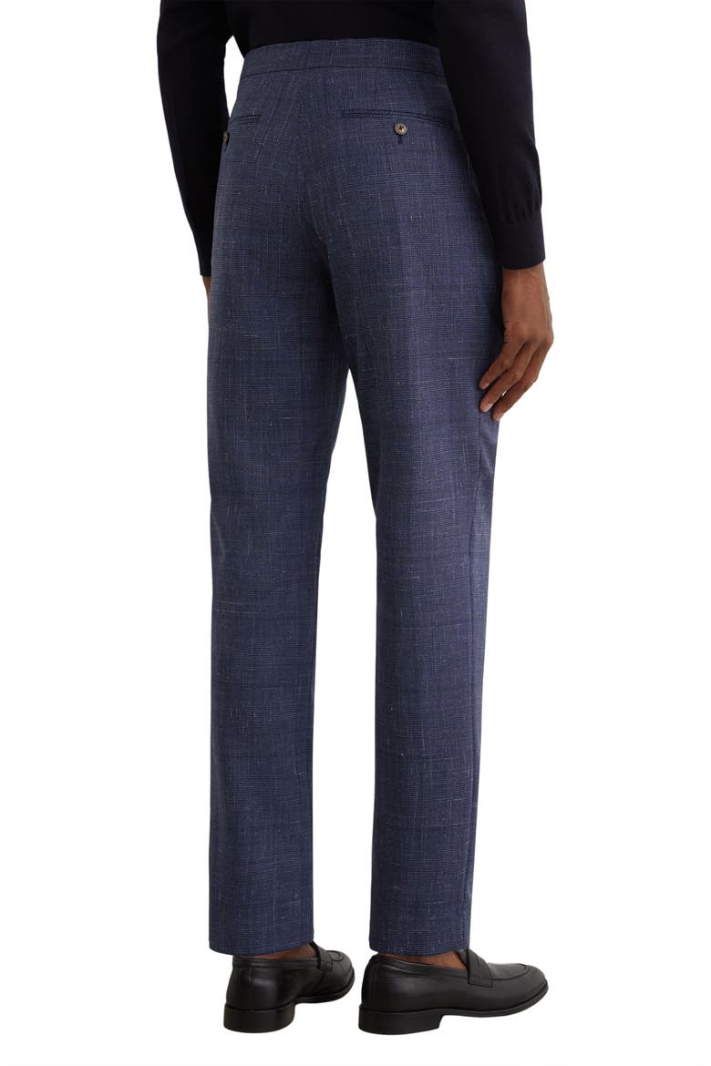 Penso Wool Blend Check Classic Fit Suit Trousers, Alternate, color, NAVY