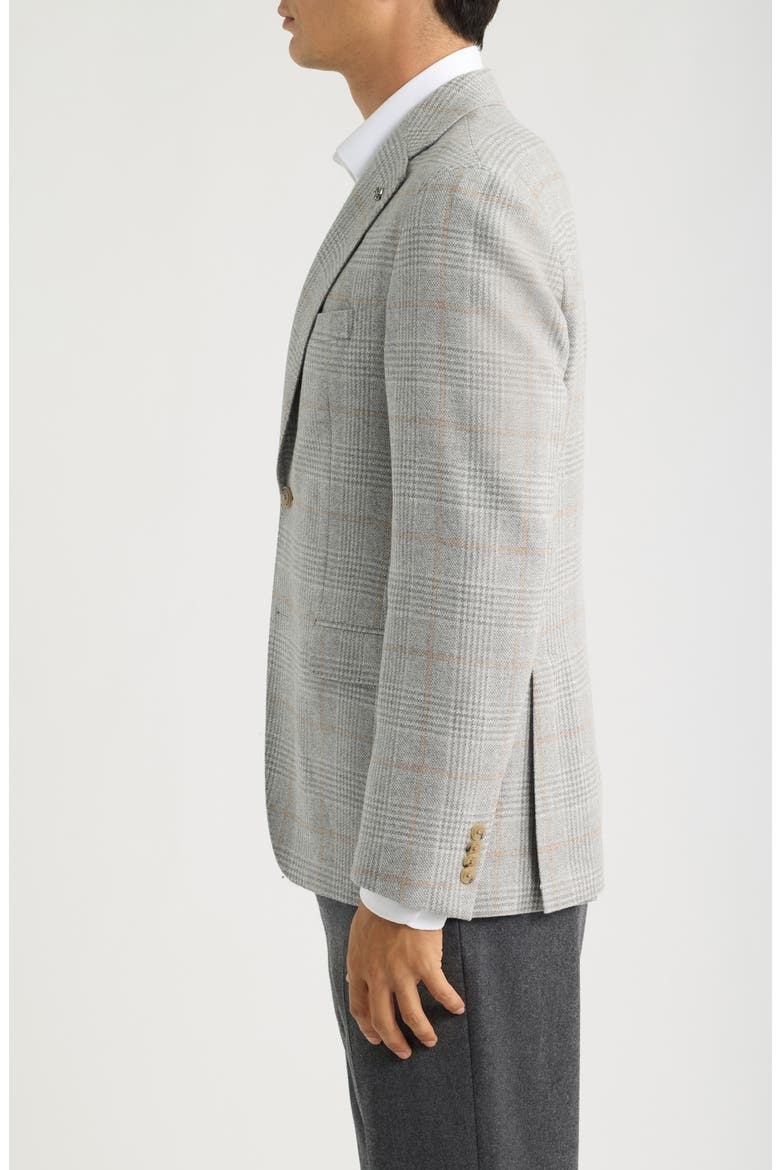 Midland Check Wool & Cashmere Sport Coat, Alternate, color, LIGHT GREY
