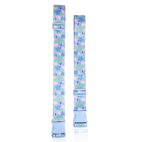 Disney Stitch Tropical 2-piece Luggage Strap Set In Blue
