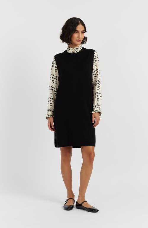 Chinti & Parker Wool Cashmere Mini Dress In Black