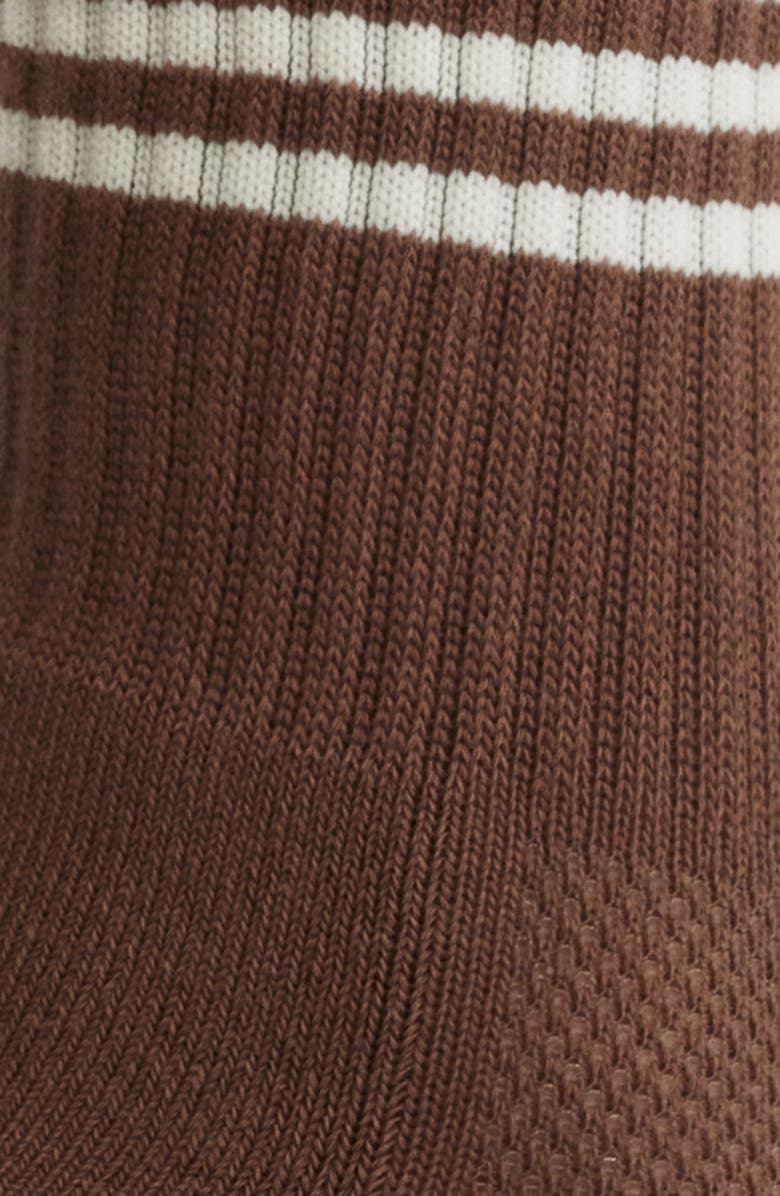 Le Bon Shoppe Girlfriend Cotton Blend Crew Socks, Alternate, color, Mahogany