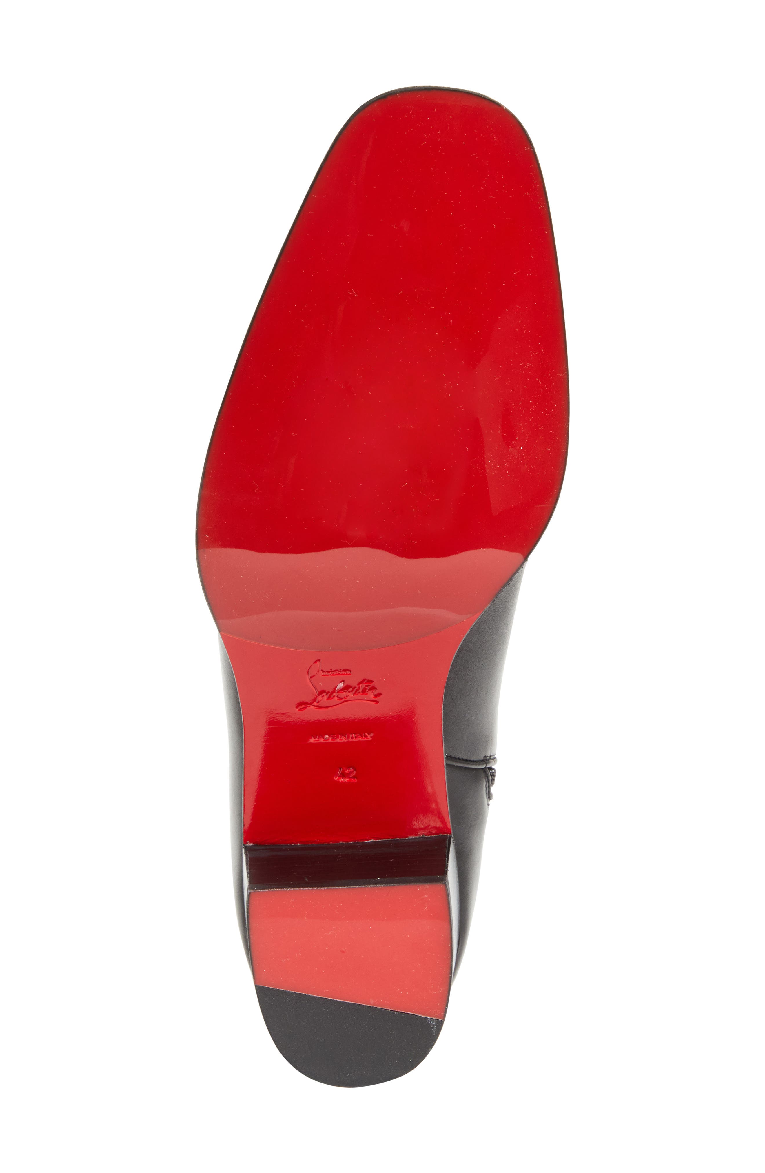 Christian Louboutin Ziggissimo Forever Plain Toe Boot, Alternate, color, Black