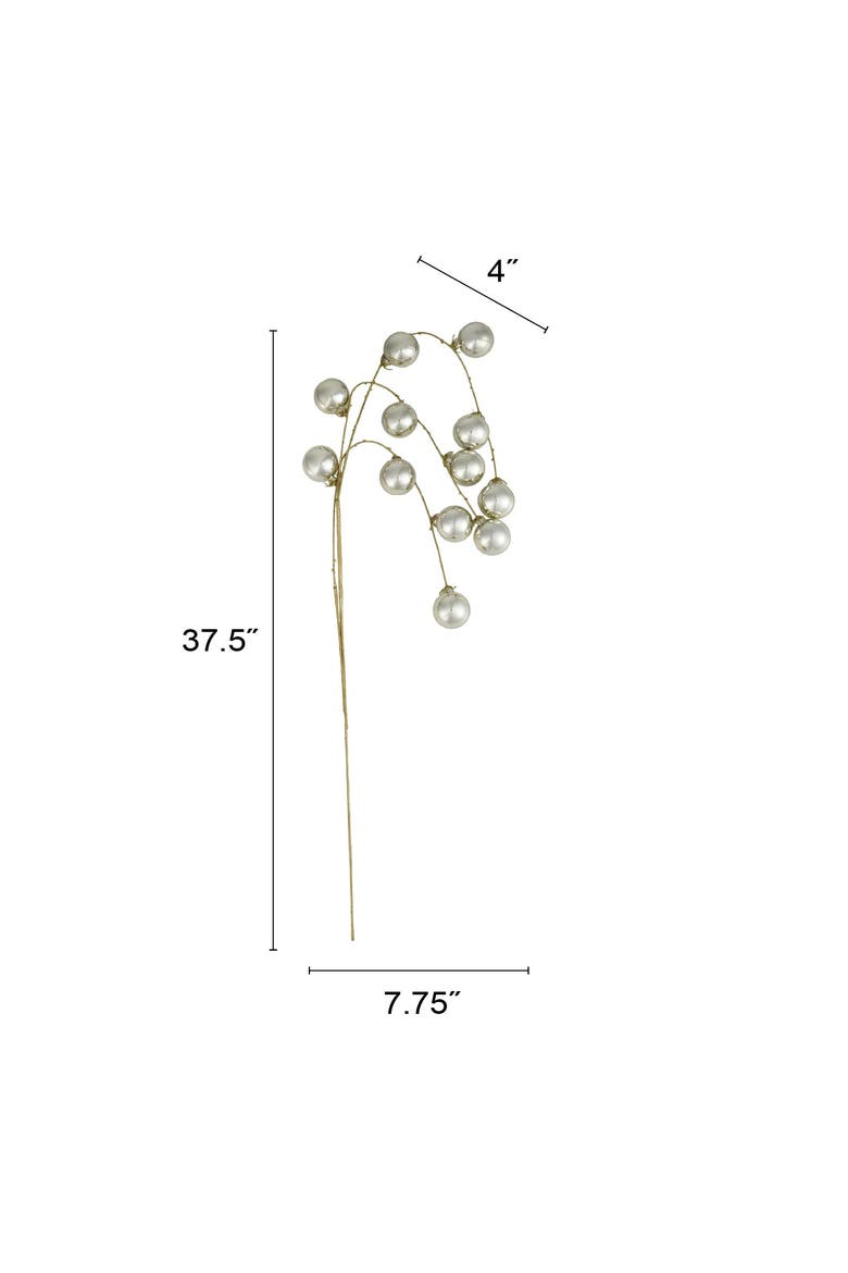 Polyethylene Ball Spray with Iron Stem, Alternate, color, Silver