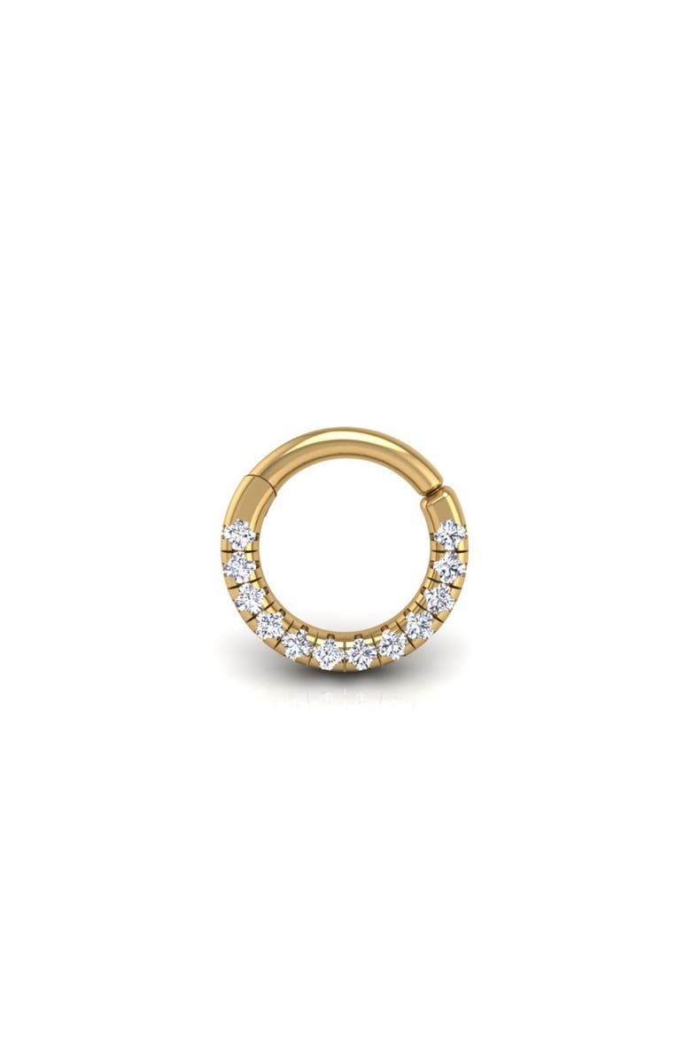Seed2Stone Pavé-All-Day Flat Hoop, Alternate, color, Yellow Gold