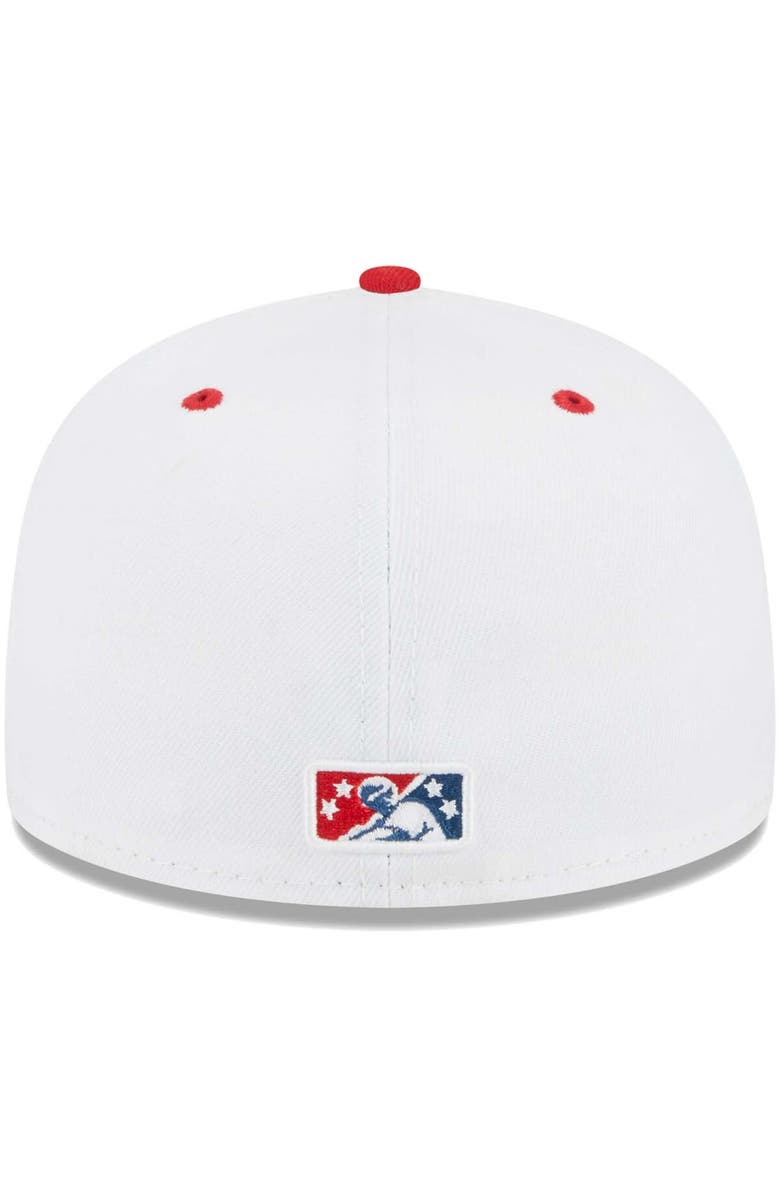 New Era Men's New Era White Eugene Emeralds Theme Nights Pranksters  59FIFTY Fitted Hat, Alternate, color, White