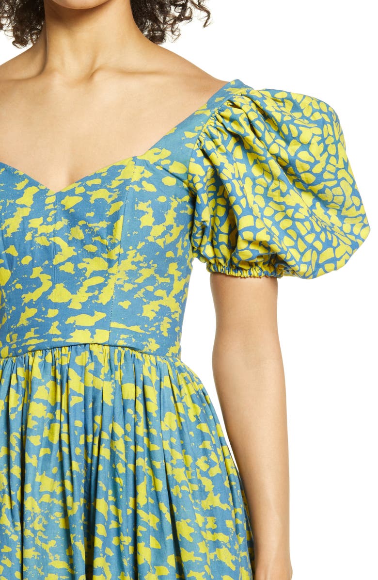 SIKA Frida Print Puff Sleeve Cotton Dress, Alternate, color,