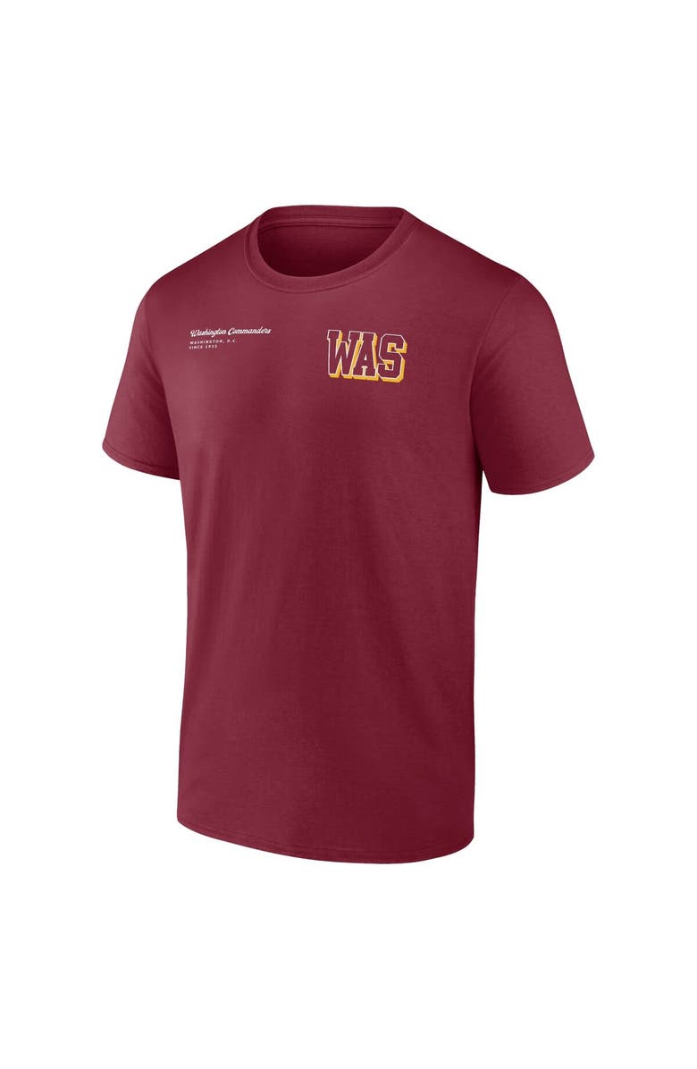 FANATICS Men's Fanatics Branded Burgundy Washington Commanders Split Zone T-Shirt, Alternate, color, Burgundy