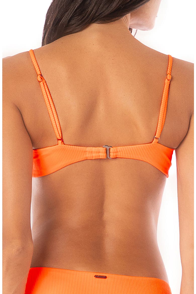 Neon Orange Bia Reversible Bikini Top, Alternate, color, BRIGHT ORANGE