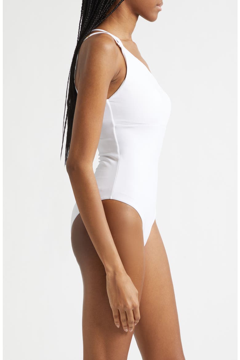 Cappa Beachwear One-Shoulder One-Piece Swimsuit, Alternate, color, WHITE