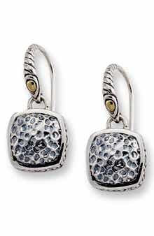 SAMUEL B. 18k Gold & Sterling Silver Two-Tone Drop Earring