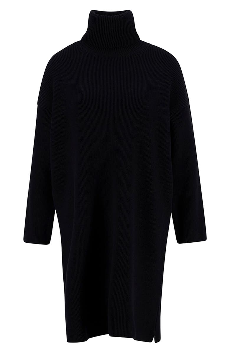 Barbour Rib Knit Sweater Dress, Alternate, color, Black