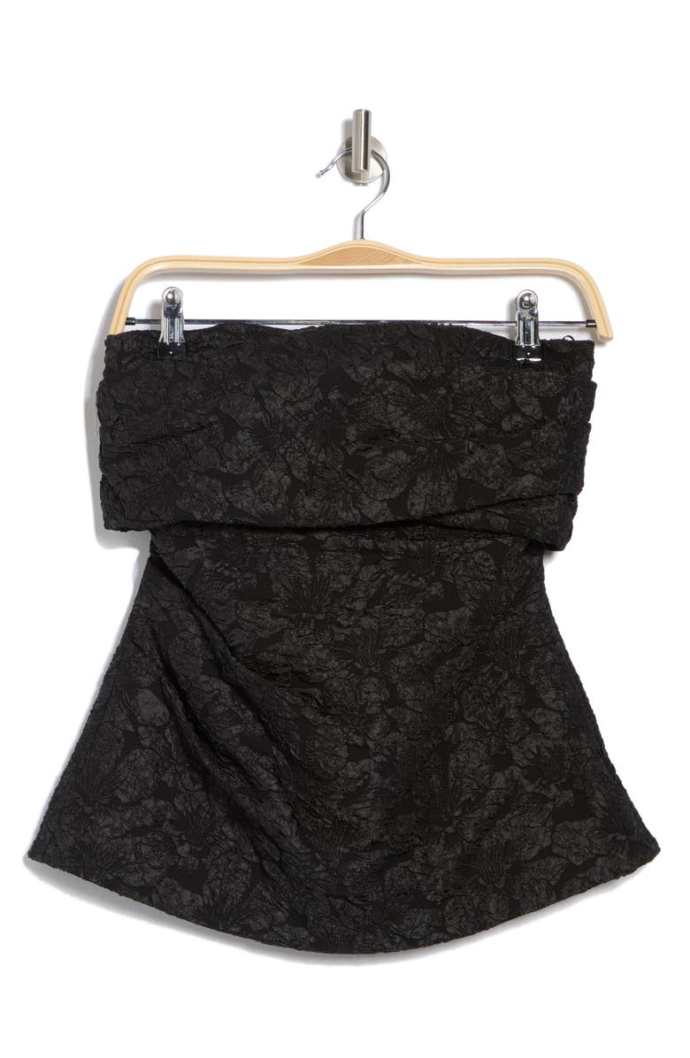 Simkhai Gael Popover Strapless Top, Alternate, color, Black