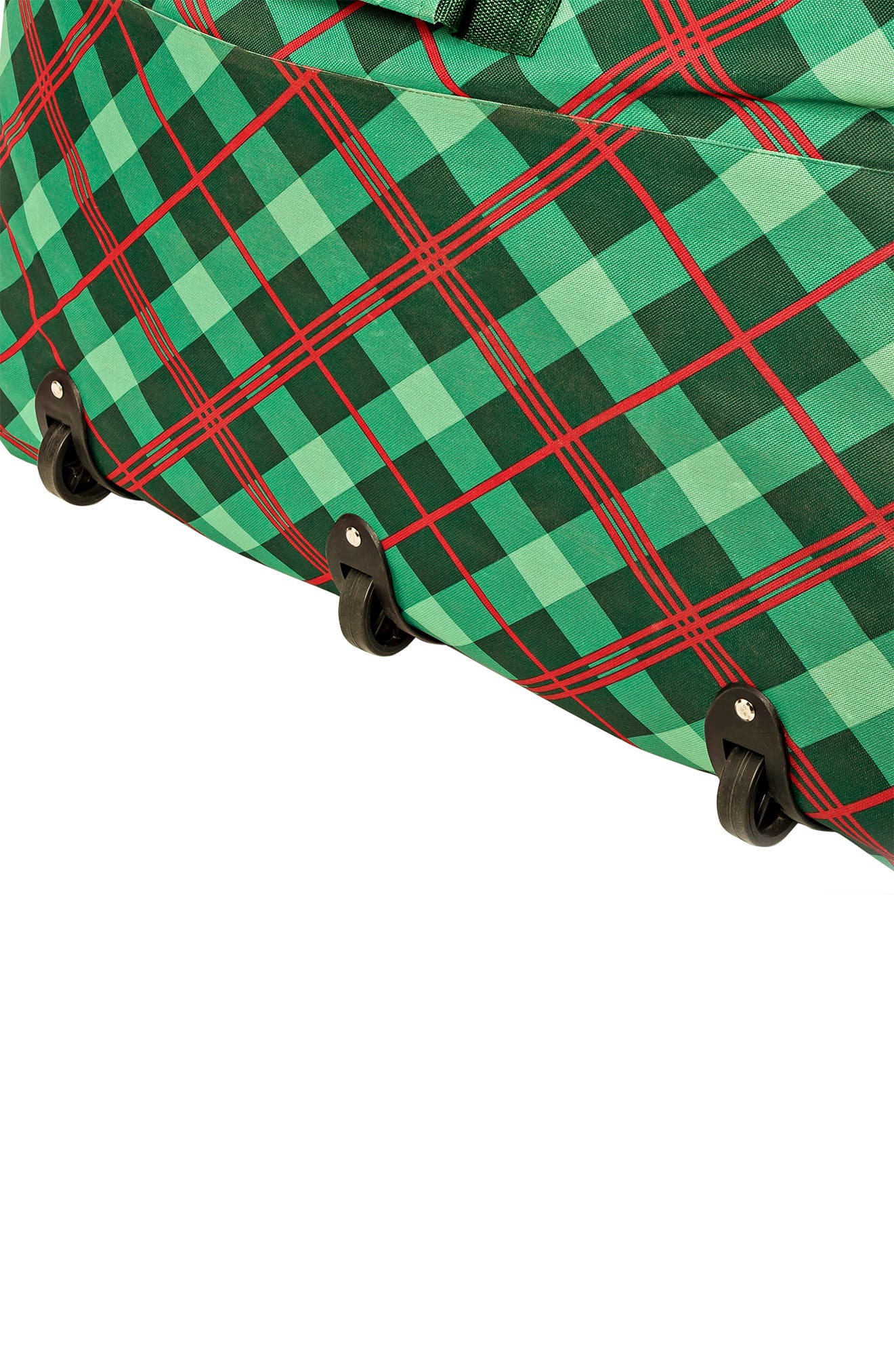 HONEY-CAN-DO Plaid Rolling Tree Storage Bag - Red/Green | Nordstromrack