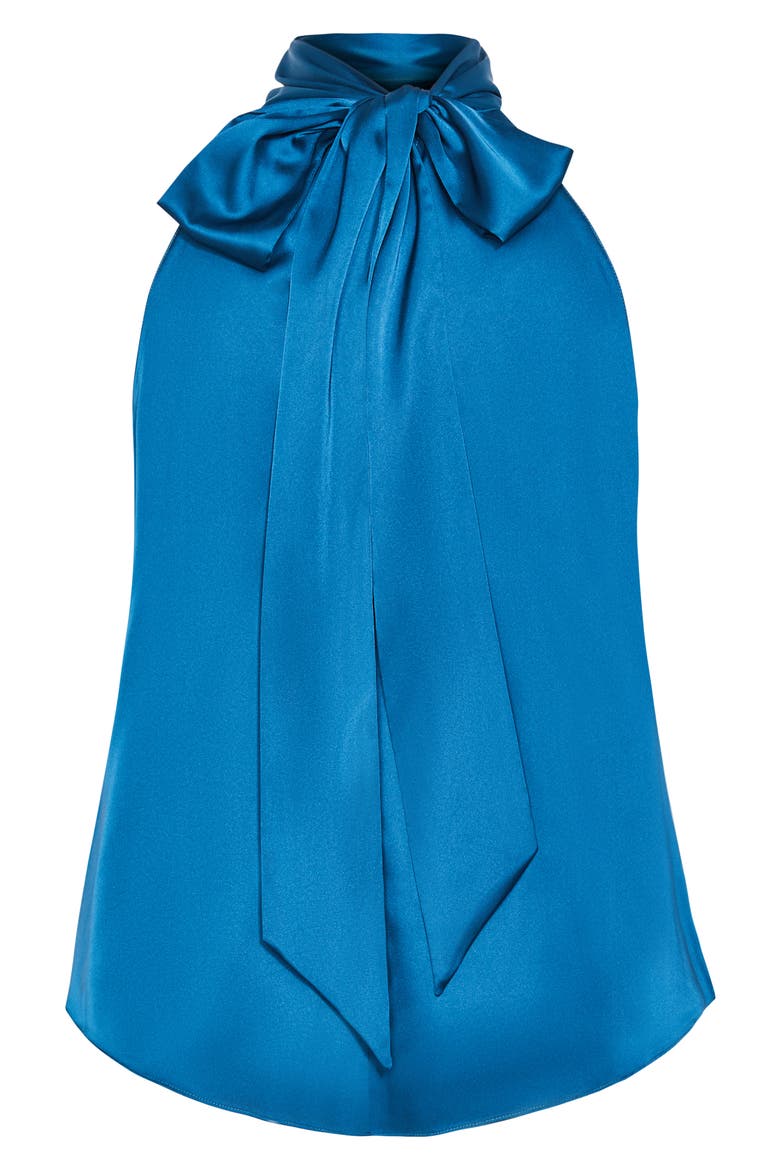 Shine Sleeveless Satin Top, Alternate, color, DEEP TEAL