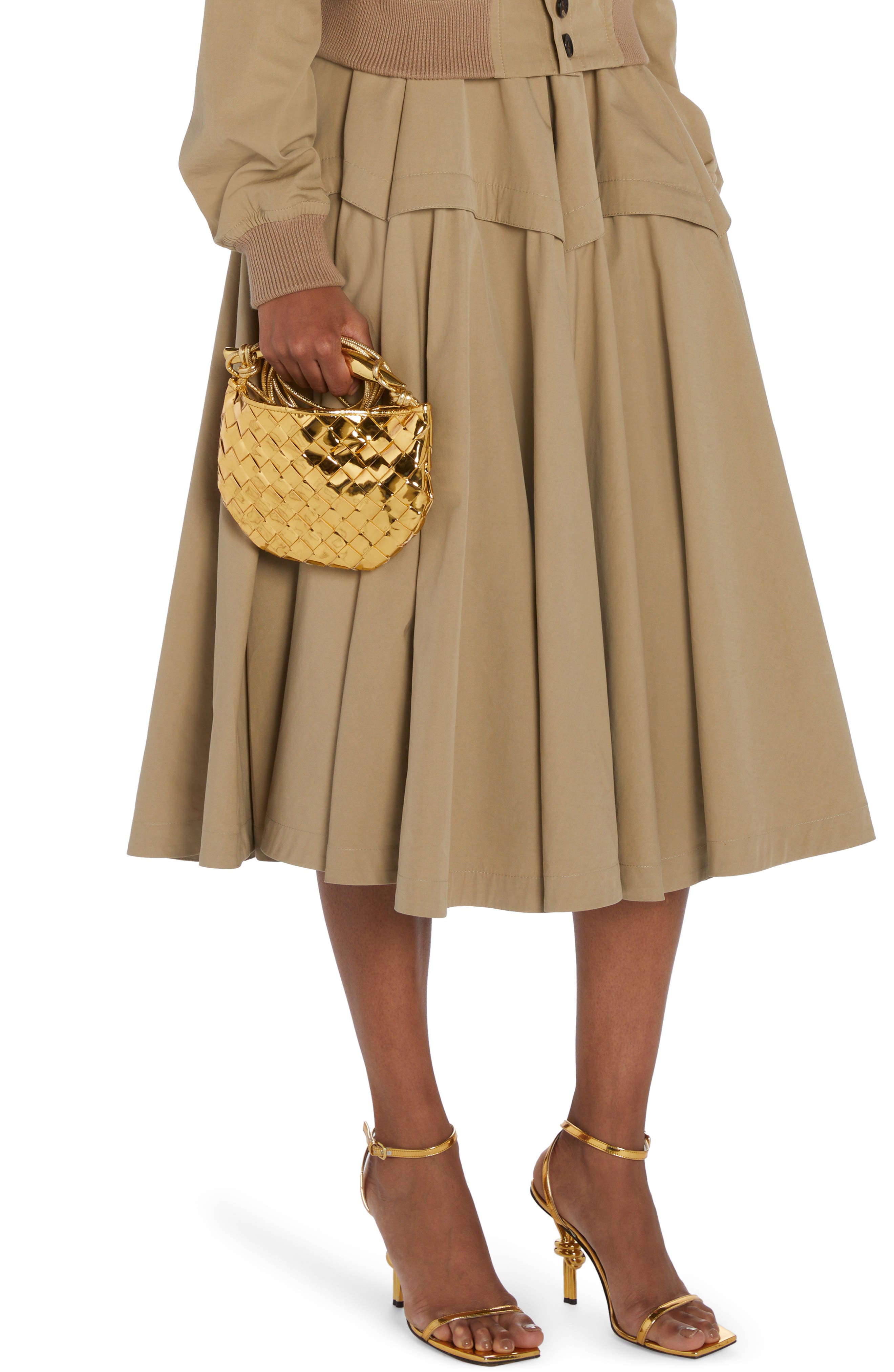 Mini Sardine Intrecciato Crossbody Bag, Alternate, color, GOLD/ BRASS