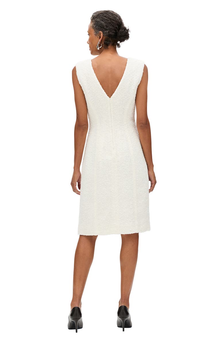 Another Tomorrow Tweed Dress, Alternate, color, Cream