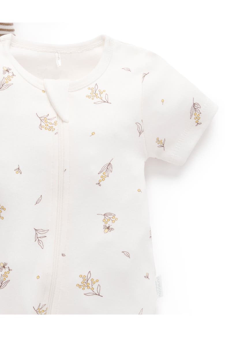 2 Pack Short Zip Romper, Alternate, color, Vanilla Wattle Bee Pack