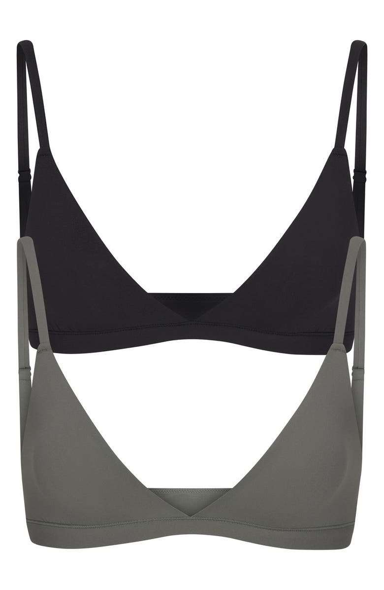 SKIMS Fits Everybody Assorted 2-Pack Triangle Bralettes, Main, color,