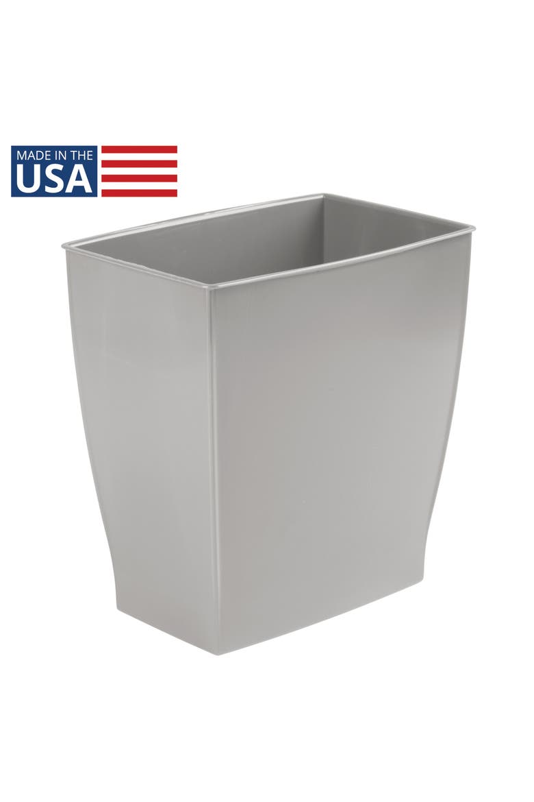 Small Rectangular Bathroom Trash Cans - Set of 4 - Gray, Alternate, color, Gray