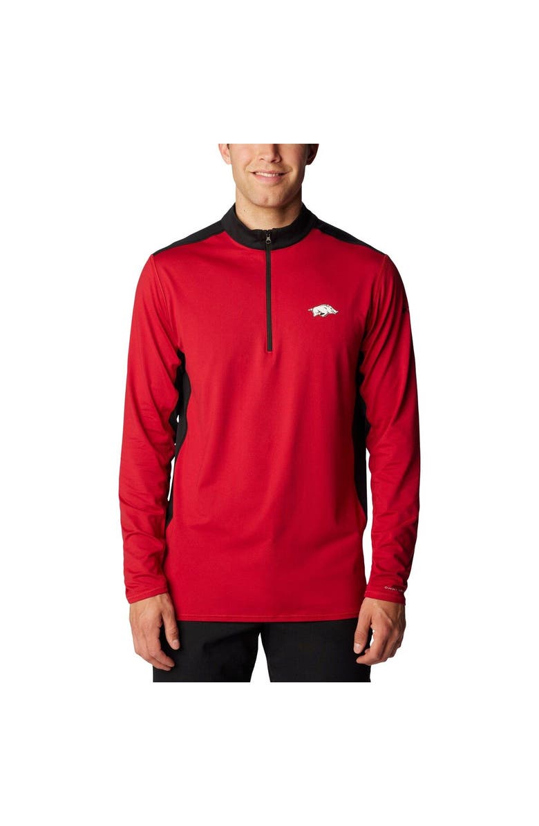 Columbia Men's Columbia Cardinal Arkansas Razorbacks Tech Trail<sup>™</sup> Omni-Shade Quarter-Zip Top, Main, color, Cardinal