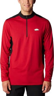 Columbia Men's Columbia Cardinal Arkansas Razorbacks Tech Trail™ Omni-Shade Quarter-Zip Top