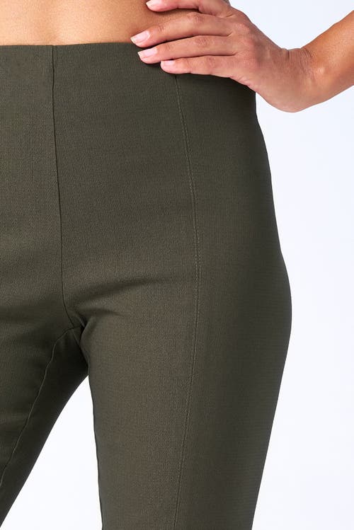 Franne Golde Slim Ankle Stretch Magic Pant In Olive