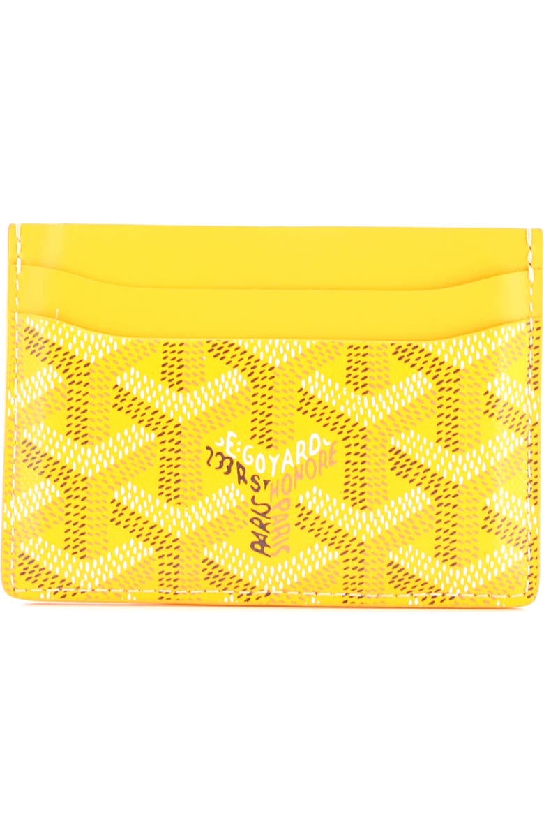 Pre-Owned Goyard Saint Sulpice Card Holder Coated Canvas, Alternate, color, Yellow