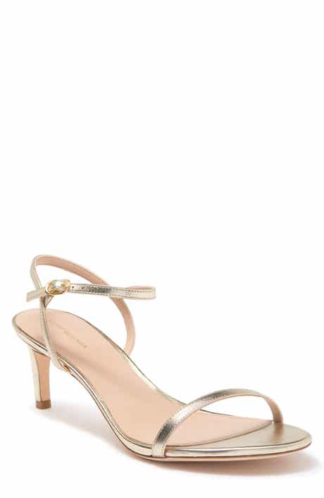 Stuart Weitzman Dancer Metallic Leather Stiletto Sandal