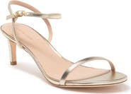 Stuart Weitzman Dancer Metallic Leather Stiletto Sandal