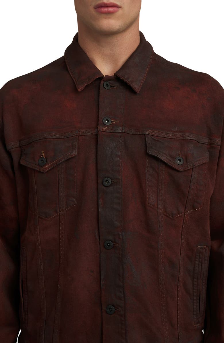 PRPS Crested Butte Cotton Stretch Denim Trucker Jacket, Alternate, color, 