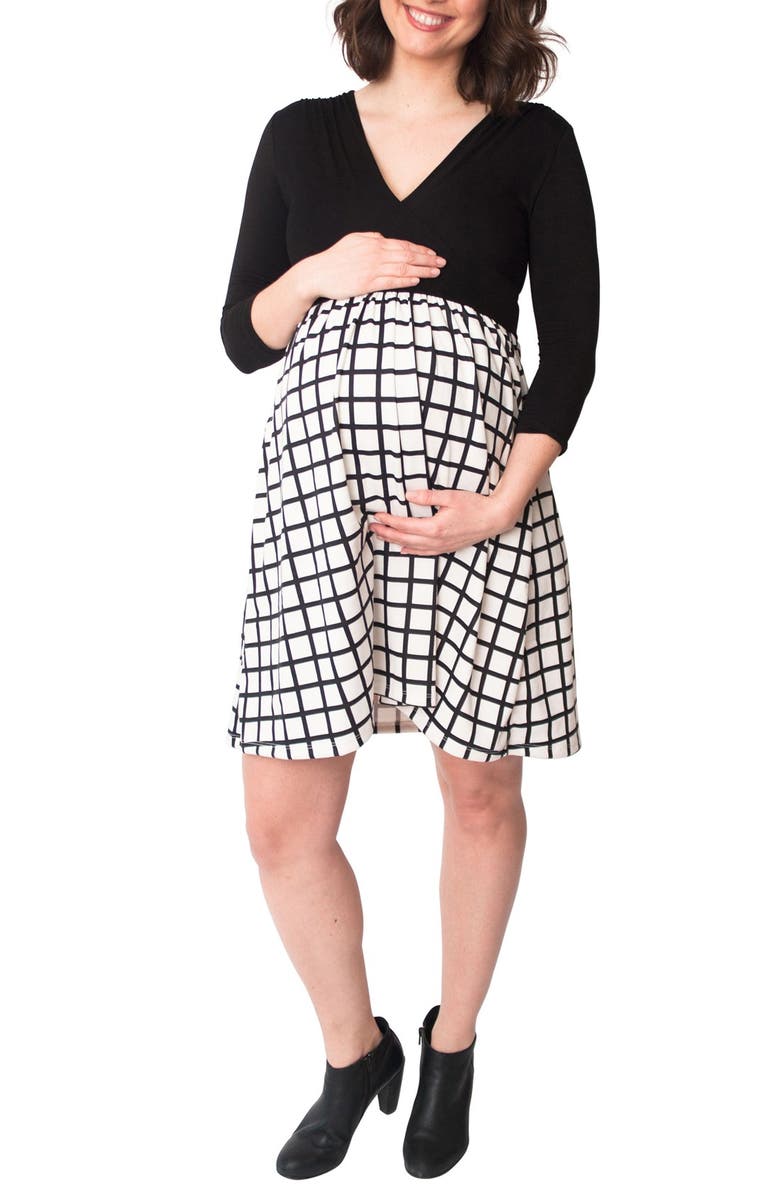 Nom Maternity Nom 'Nora' Surplice Maternity/Nursing Dress, Main, color, 