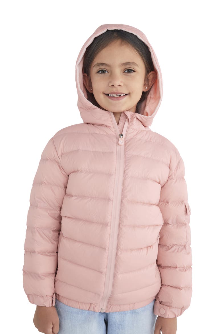 Kali 2-in-1 Stuffed Animal & Hooded Down Jacket, Alternate, color, BLUSH MARL