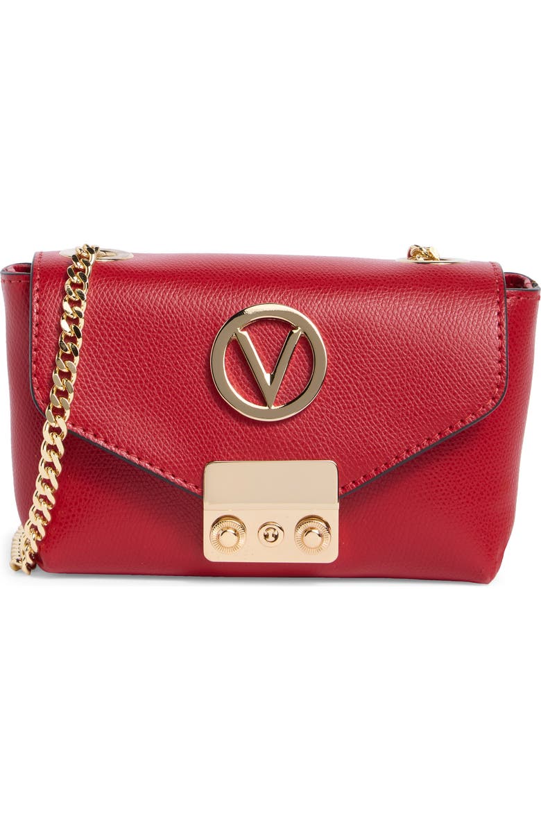 VALENTINO BY MARIO VALENTINO Lola Bonbonniere Leather Crossbody Bag, Main, color, Red