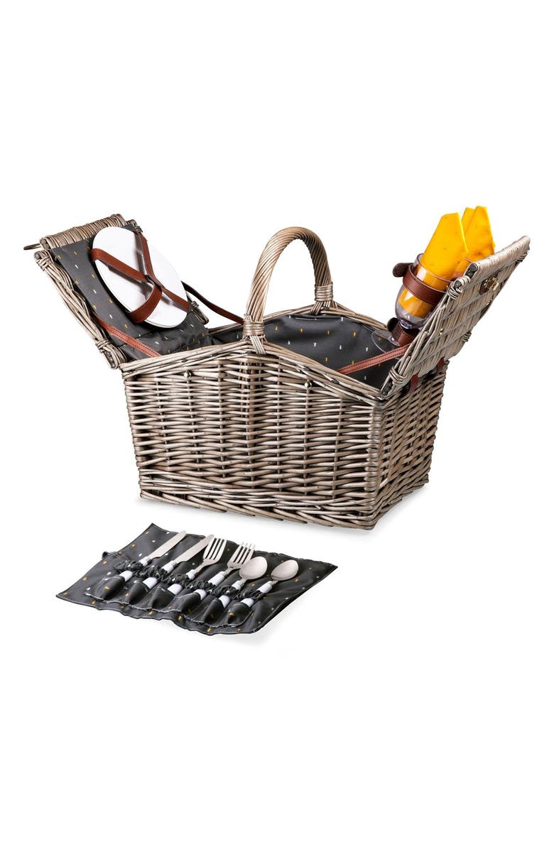 Picnic Time 'Piccadilly' Wicker Picnic Basket, Main, color,