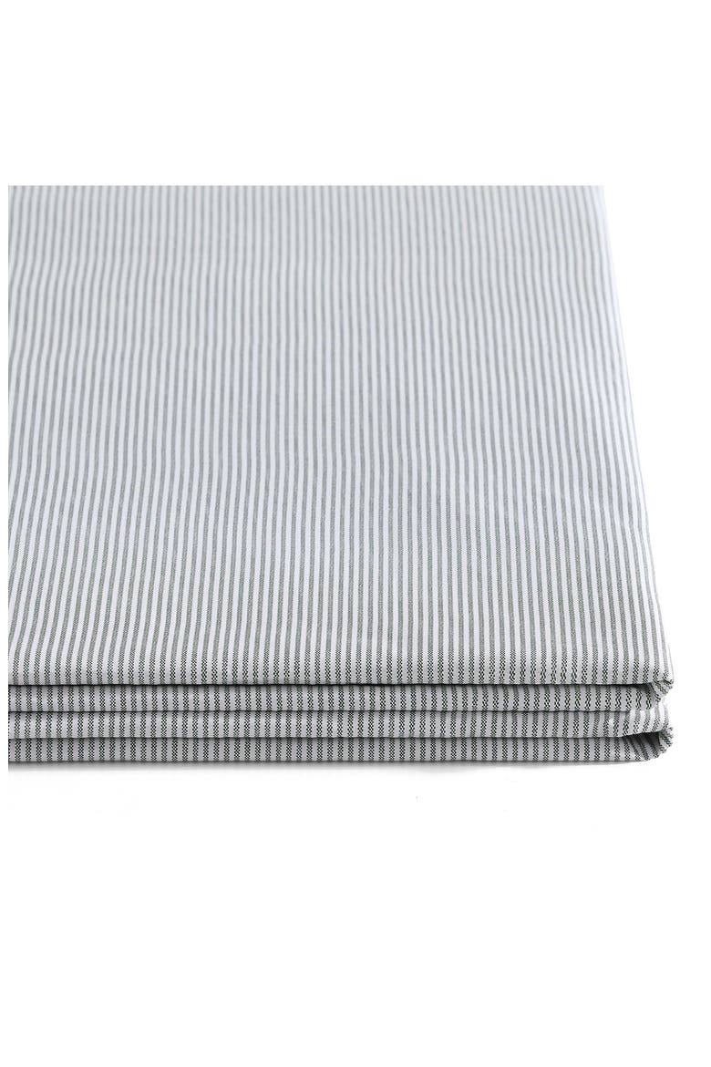 Ithaca Stripe Cotton Percale Sheet Set, Alternate, color, WHITE/ DARK GREEN