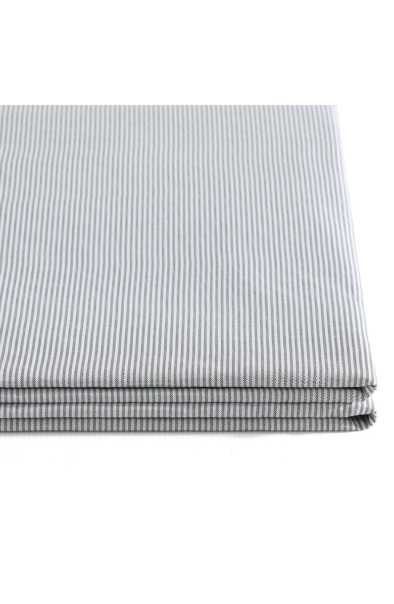 Tommy Hilfiger Ithaca Stripe Cotton Percale Sheet Set, Alternate, color, White/ Dark Green