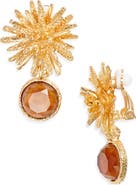 Karine Sultan Mocha Starburst Clip-On Earrings