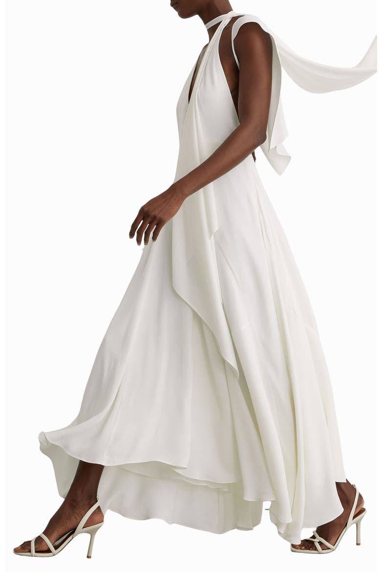 Evory Cape Maxi Dress, Alternate, color, IVORY