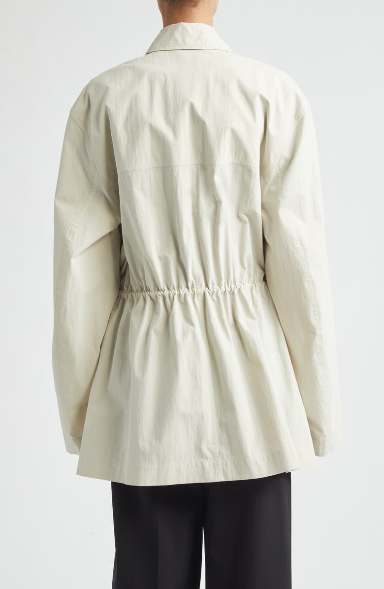 TOTEME Fluid Woven Polo Shirt, Alternate, color, Overcast Beige