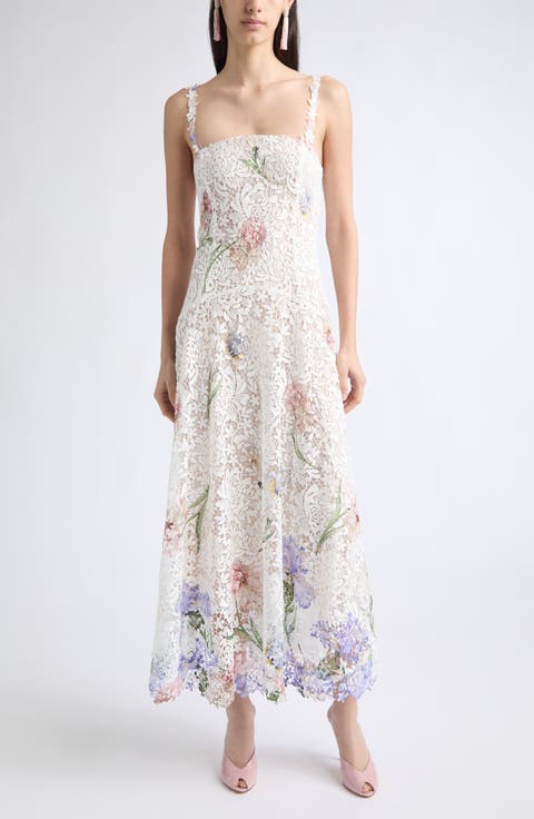 Iris Dégradé Lace Maxi Dress