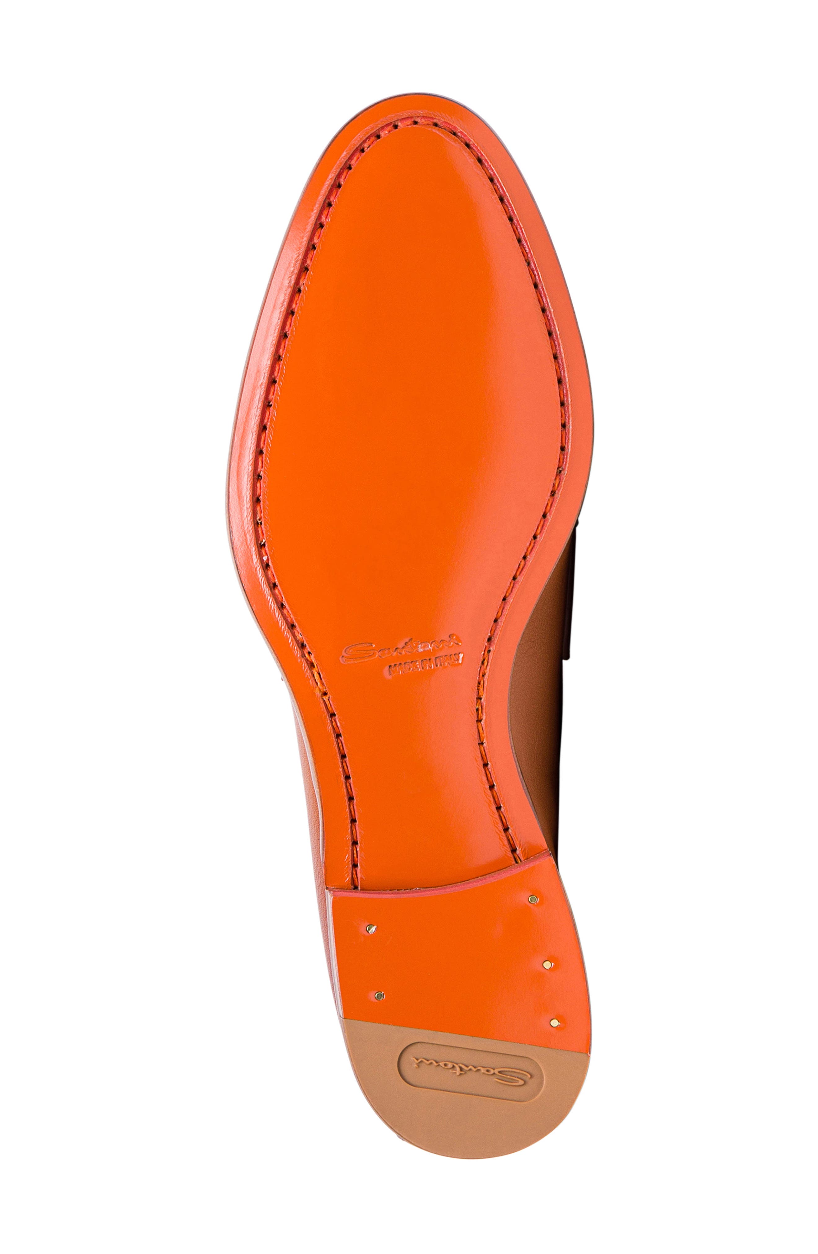 Leather Penny Loafer, Alternate, color, BROWN