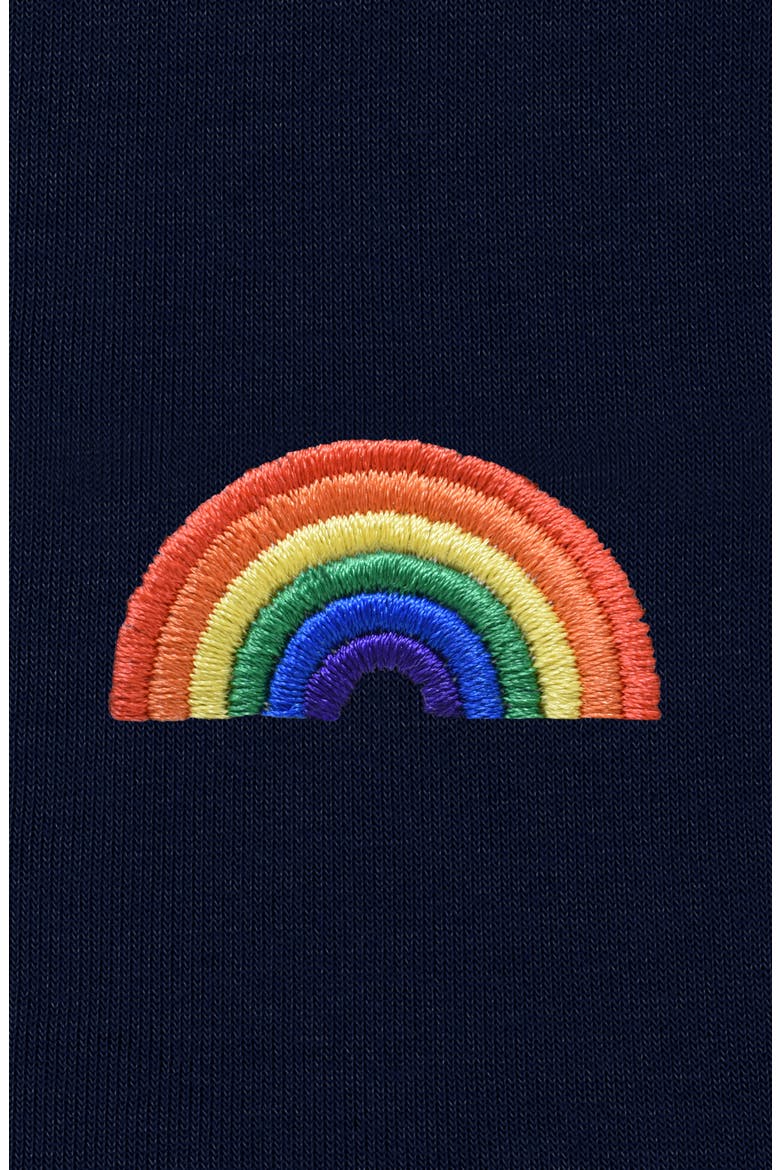 Rainbow Zip Hoodie, Alternate, color, Navy Blue