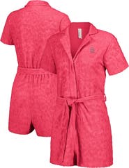 LUSSO Women's Lusso Pink St. Louis Cardinals Trixie Cheetah Romper