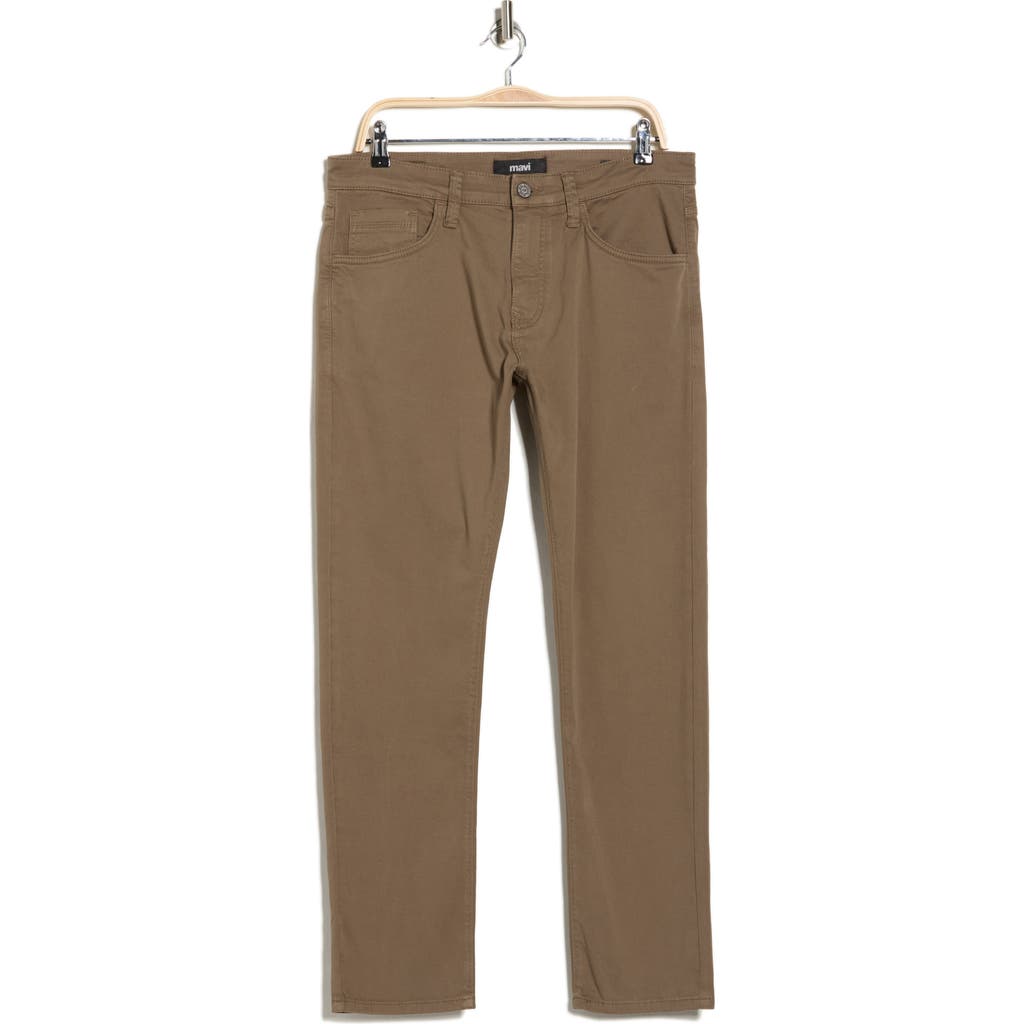 Mavi Jeans Jake Slim Fit Twill Pants In Brown