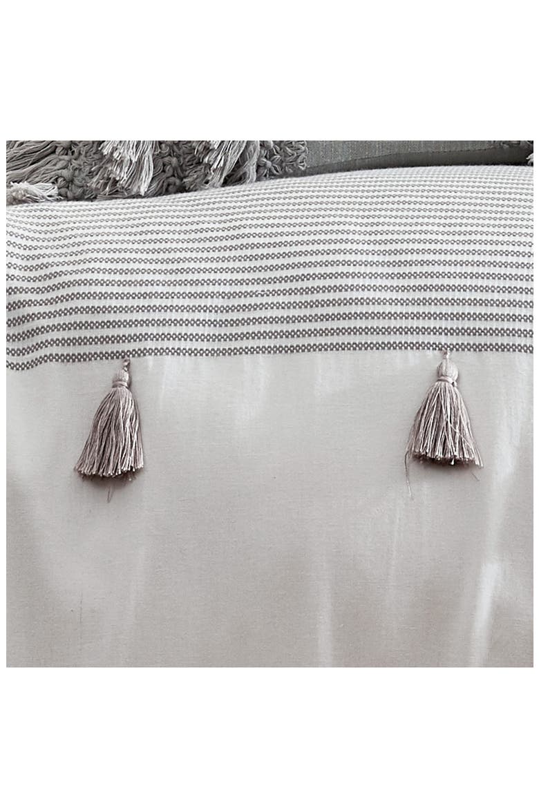 Panama Stripe Comforter & Sham Set, Alternate, color, GREY