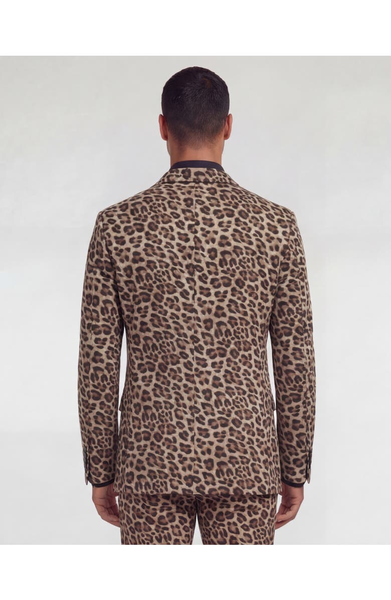 Lords of Harlech Leopard Mens Tailored Blazer, Alternate, color, Leopard Brown